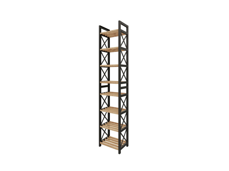 Scaffale multifunzionale "Mini" in legno 23 x 18 x 128 cm - Nero