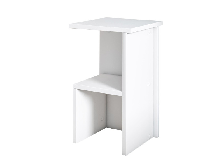 Comodino in legno "Roisin" - 30 x 30 x 50 cm - Bianco