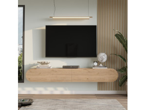 Porta TV in legno "LUM1" - 180 x 31 x 29 cm - Beige 2