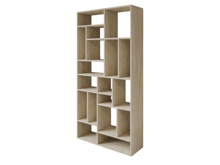 Libreria in legno "Nicola" - 90 x 30 x 180 cm - Travertino