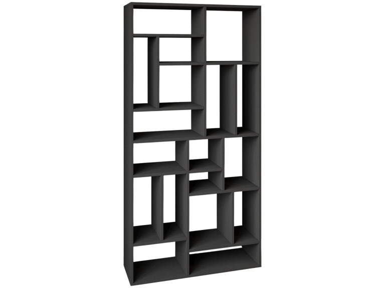 Libreria in legno "Nicola" - 90 x 30 x 180 cm - Grigio antracite