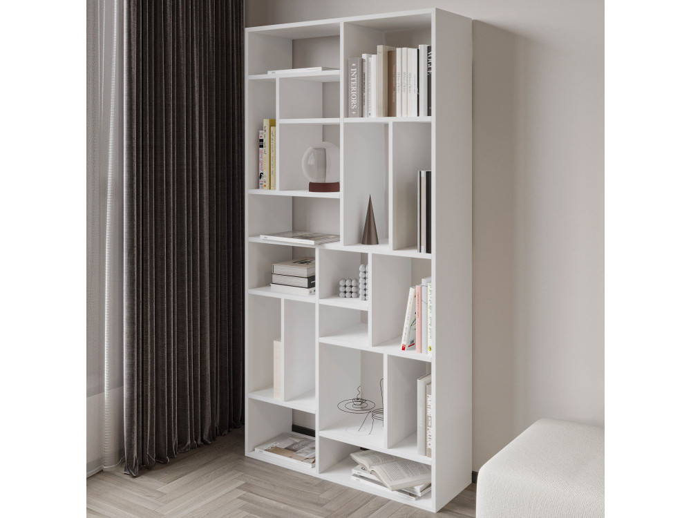 Libreria in legno "Nicola" - 90 x 30 x 180 cm - Bianco