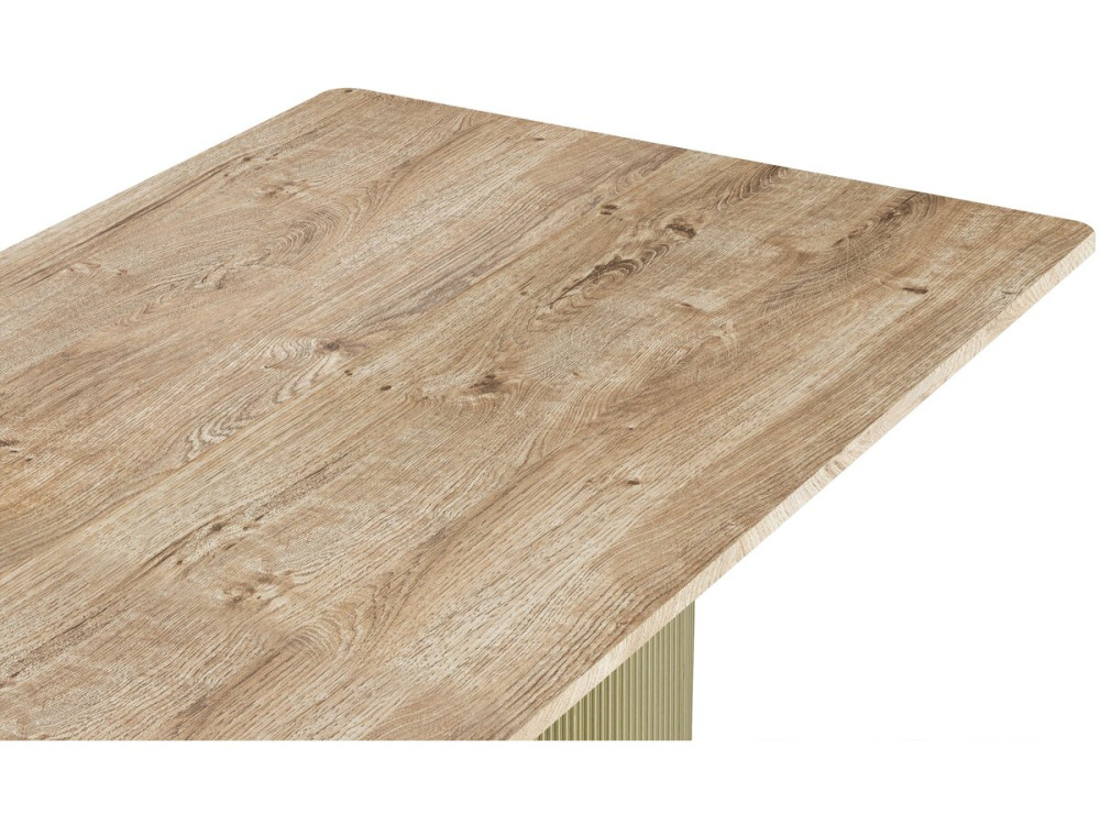 Tavolo da pranzo ovale in legno "Zénith" - 180 cm - 8 posti a sedere - Beige