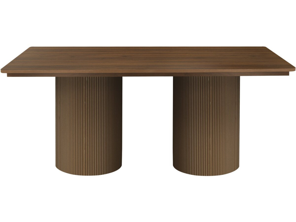 Tavolo da pranzo ovale in legno "Zénith" - 180 cm - 8 posti a sedere - Marrone