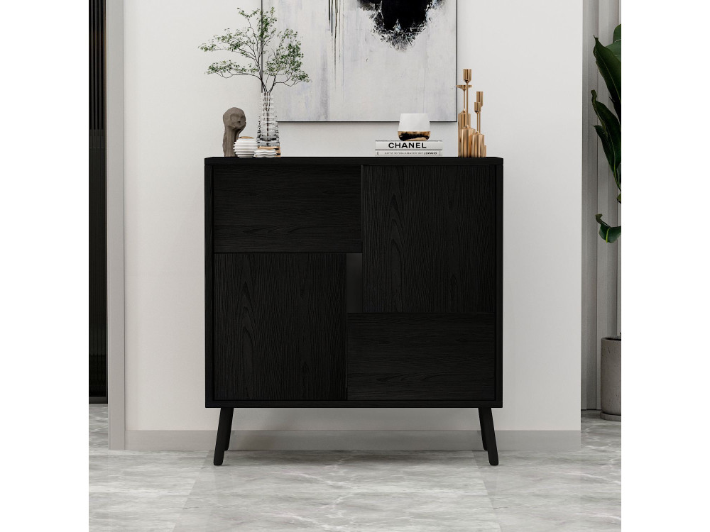 Armadio multiuso in legno "Darien" - 76,5 x 35 x 79,5 cm - Legno nero