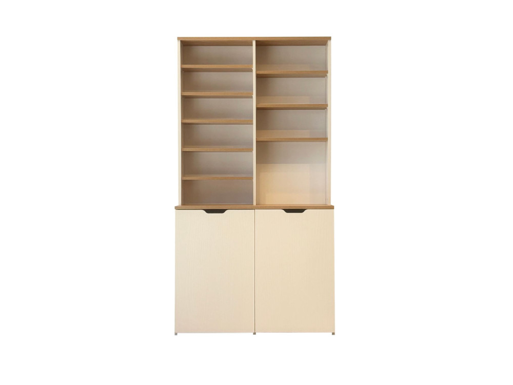 Portacaffè in legno "Flexa" - 100 x 45 x 190 cm - Crema