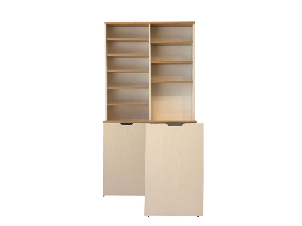Portacaffè in legno "Flexa" - 100 x 45 x 190 cm - Crema