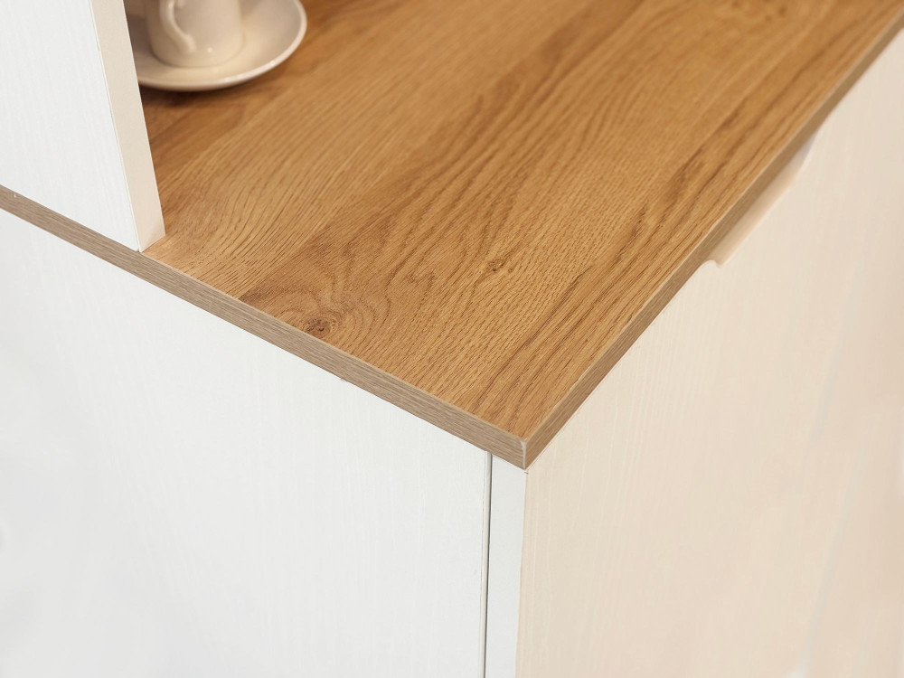 Espositore e sgabelli in legno "Flexa" - 100 x 45 x 190 cm - Crema