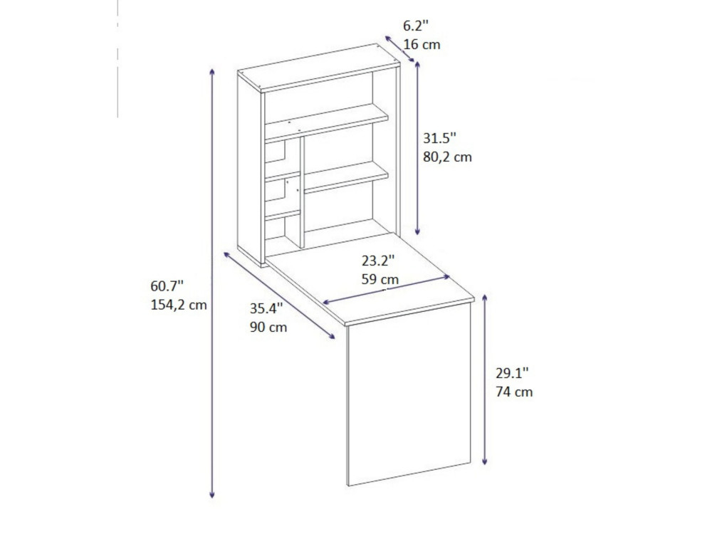 Tavolo da trucco in legno "Sedir" - 90 x 59 x 74 cm - Beige