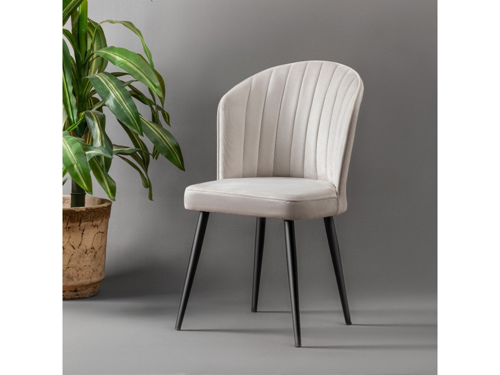 Set di 4 sedie in legno "Rubi" - 52 x 42 x 85 cm - Crema