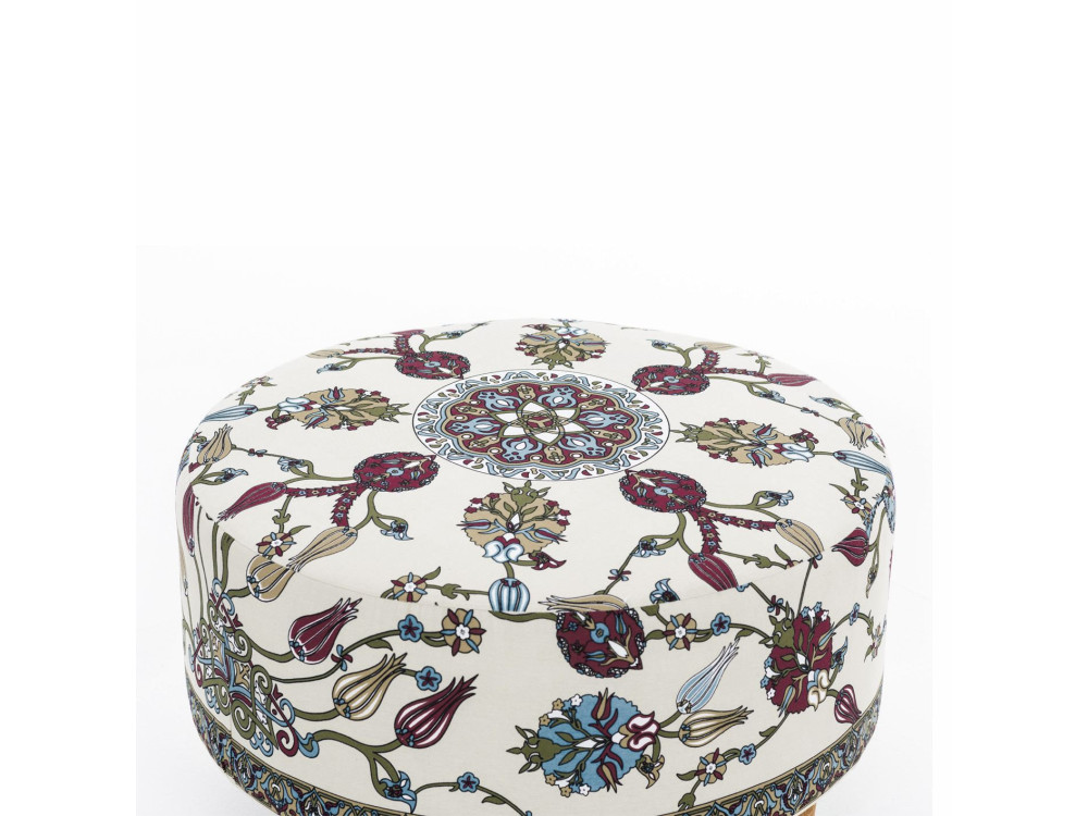 Pouf in legno "Rimini" - 65 x 65 x 40 cm - Bianco