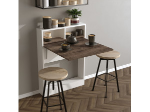 Tavolo da pranzo pieghevole in legno "Bracked" - 70 x 15 x 96 cm - Beige 2