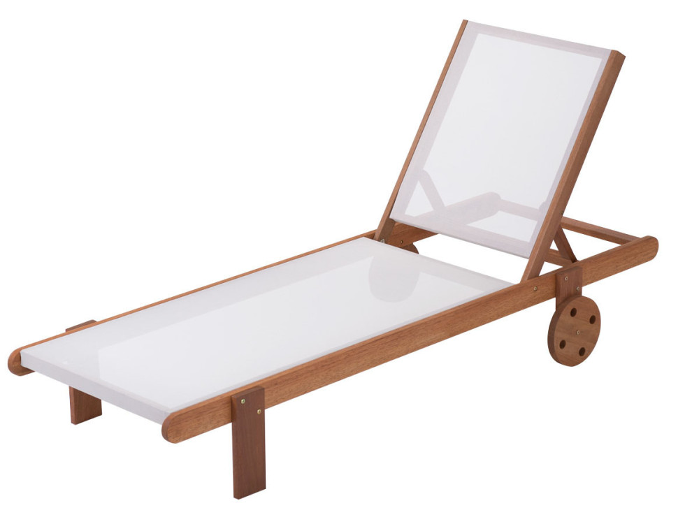 Set di 2 lettini in legno esotico SAIGON - Maple - Acero