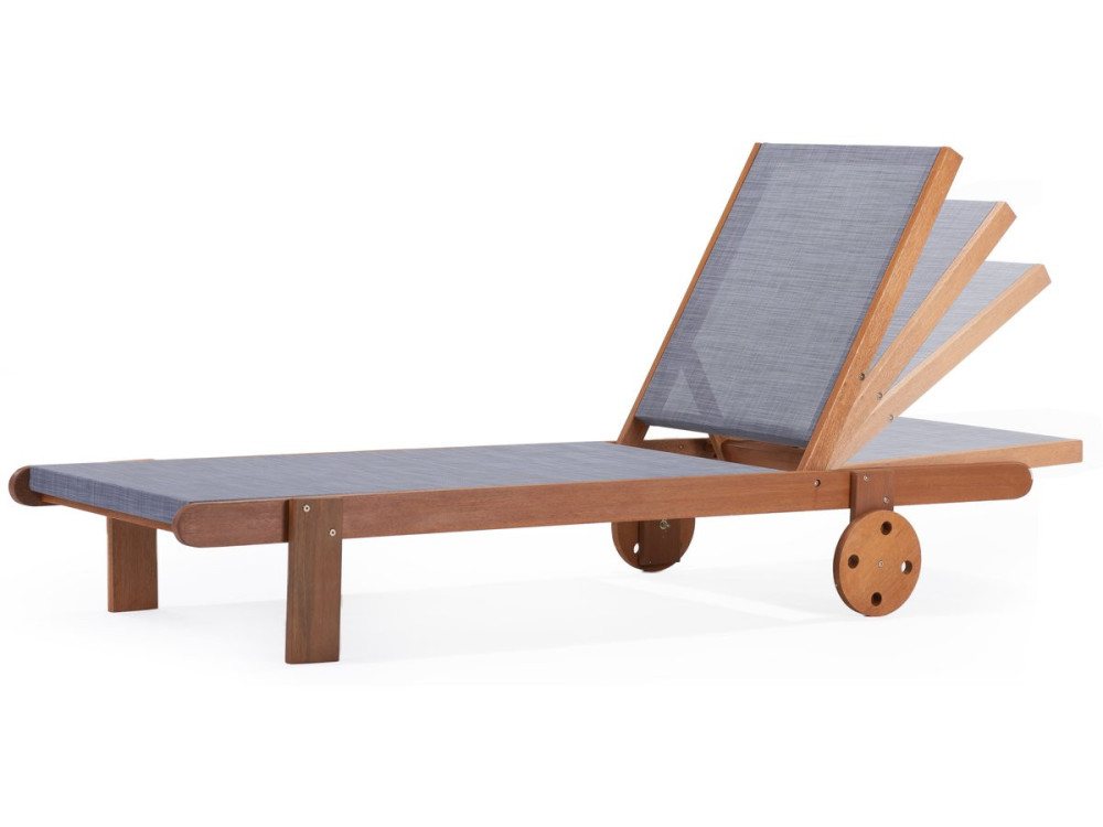Sdraio in legno esotico "Saïgon" - Maple - Grigio - Set di 4