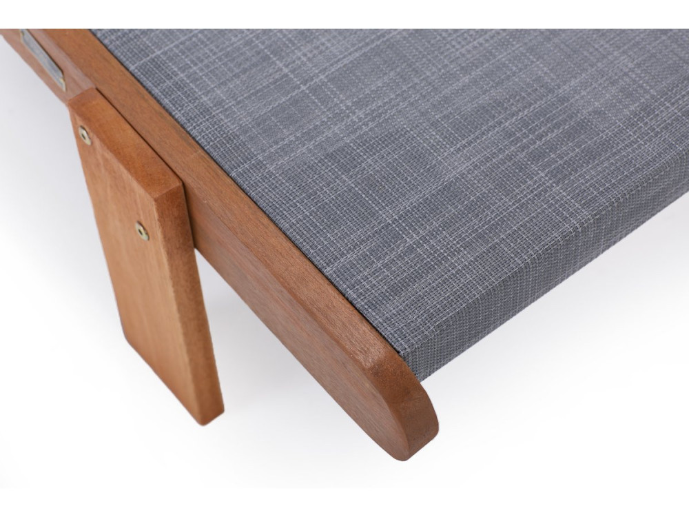 Sdraio in legno esotico "Saïgon" - Maple - Grigio - Set di 4