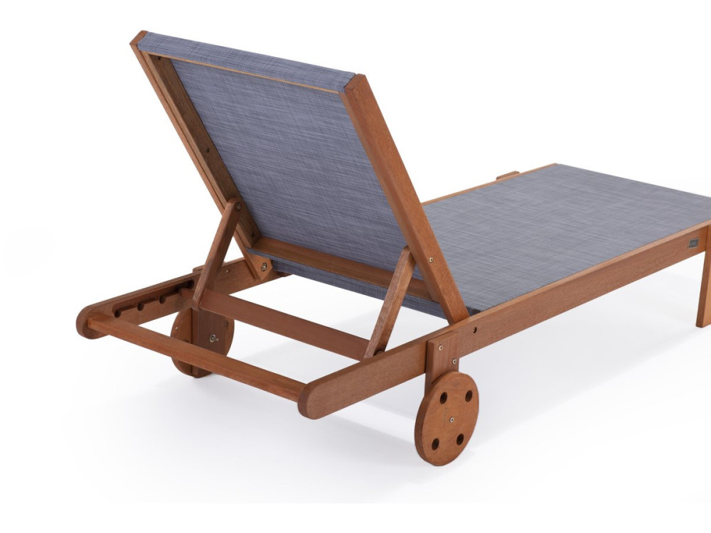 Sdraio in legno esotico "Saïgon" - Maple - Grigio - Set di 4