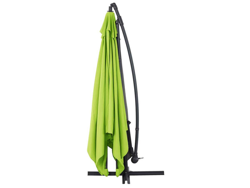 Ombrellone da giardino decentrato in alluminio ILIOS 3 - Quadrato - 3 x 3 m - Verde