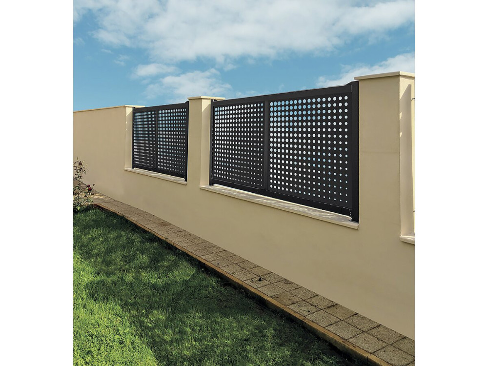 Pannello decorativo - "Luna" - Set di 5 - 1,00 x 1,00 m - Grigio