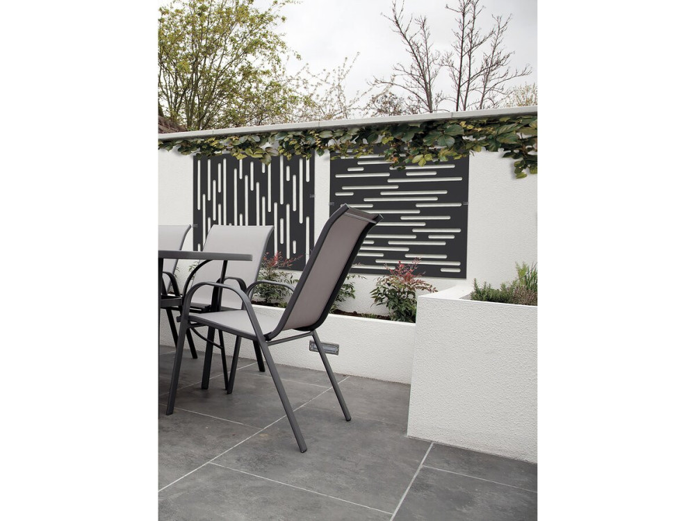 Pannello decorativo - "Nautic" - Set di 5 - 1,00 x 1,00 m - Grigio