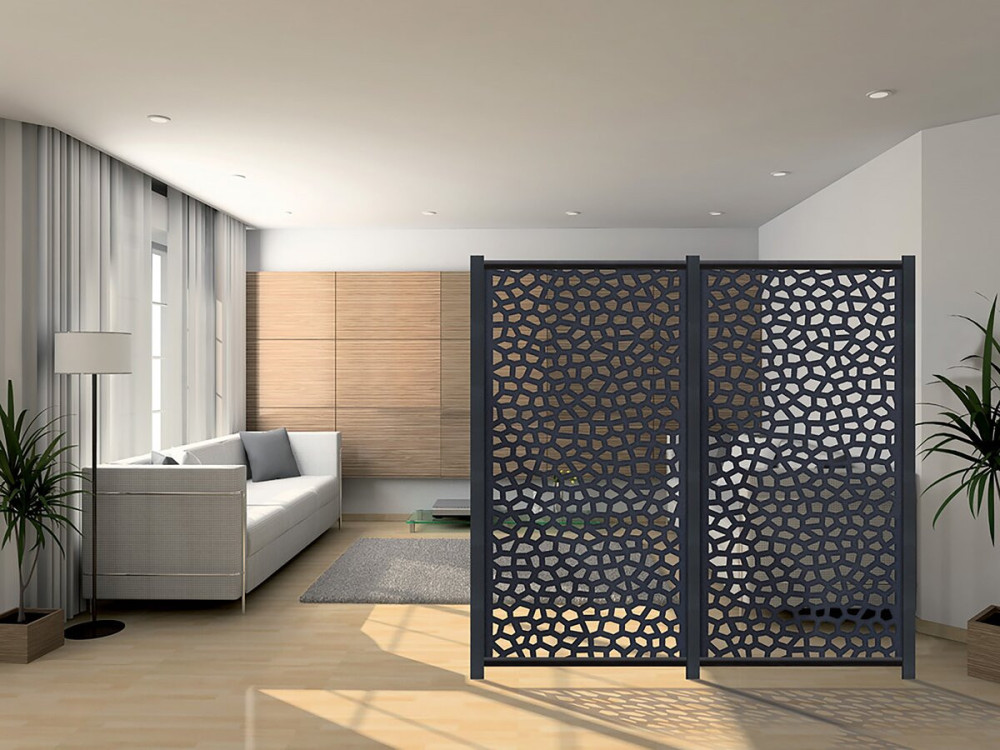 Pannello decorativo - "Mosaico" - Set di 5 - 1,00 x 2,00 m - Grigio
