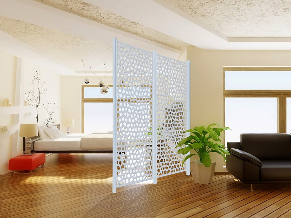 Pannello decorativo - "Mosaico" - Set di 5 - 1,00 x 2,00 m - Bianco