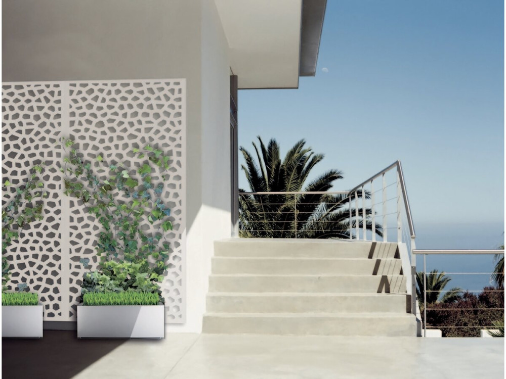Pannello decorativo - "Mosaico" - Set di 5 - 1,00 x 2,00 m - Bianco