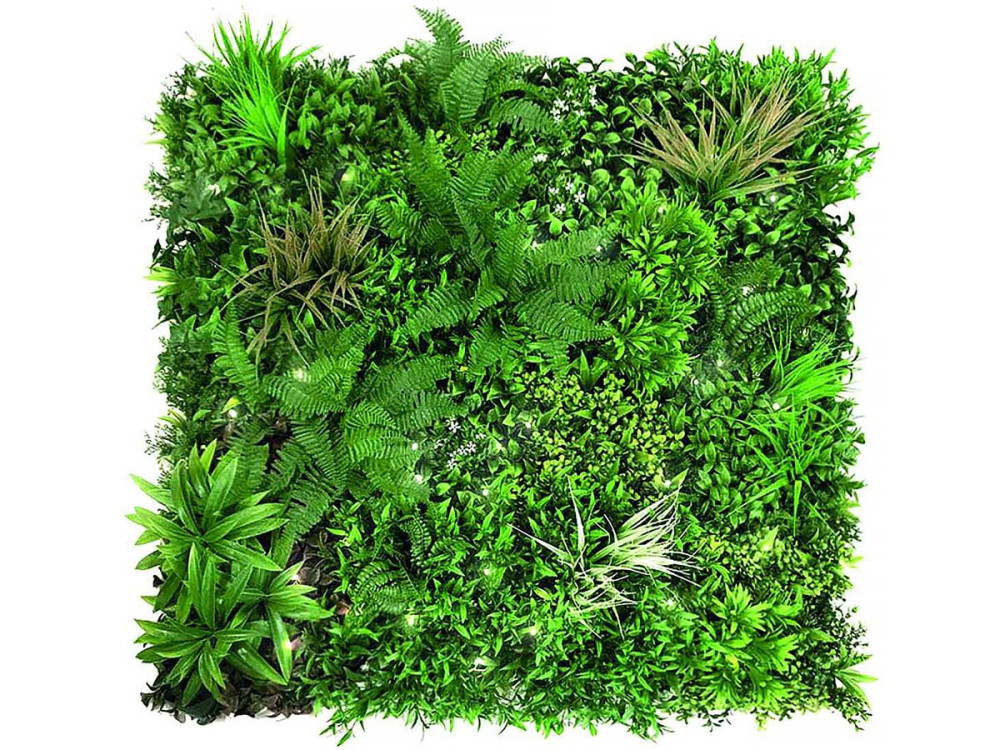 Cartello per erba - "Vertical Sauvage Led" - Set di 4 - 1,00 x 1,00 m - Verde
