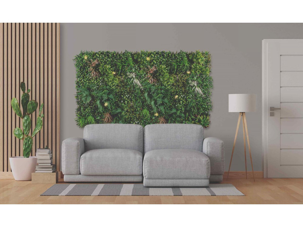 Cartello per erba - "Vertical Sauvage Led" - Set di 4 - 1,00 x 1,00 m - Verde