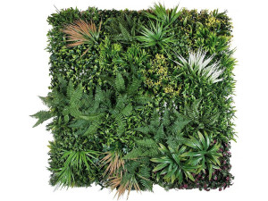 Pannello vegetale "Vertical Sauvage" - Set di 4 - 1,00 x 1,00 m - Verde