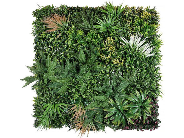 Pannello vegetale "Vertical Sauvage" - Set di 4 - 1,00 x 1,00 m - Verde