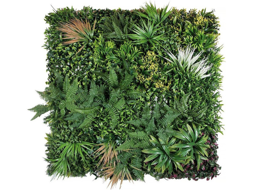 Pannello vegetale "Vertical Sauvage" - Set di 4 - 1,00 x 1,00 m - Verde