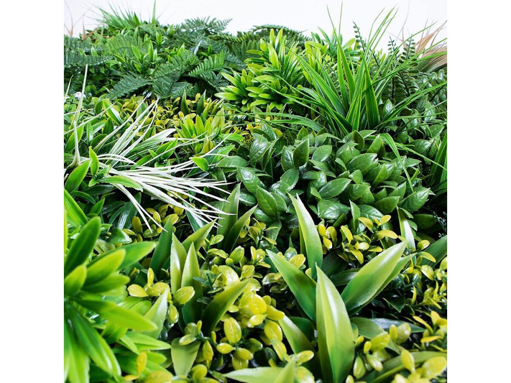 Pannello vegetale "Vertical Sauvage" - Set di 4 - 1,00 x 1,00 m - Verde