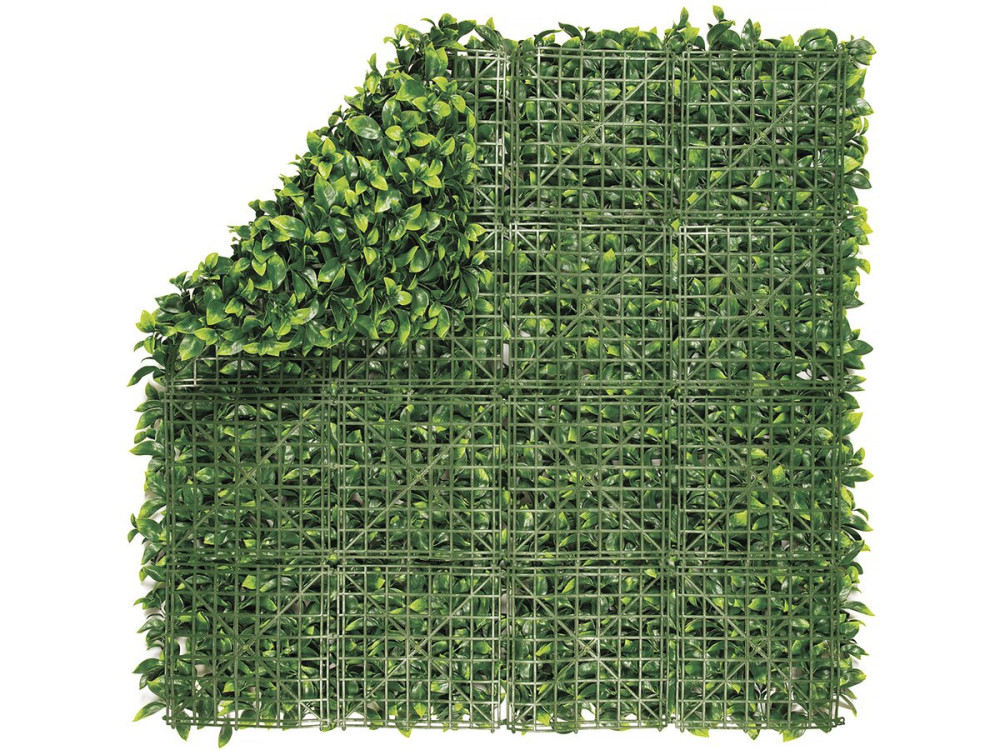 Pannello in erba - "Lauro verticale" - Set di 6 - 1,00 x 1,00 m - Verde
