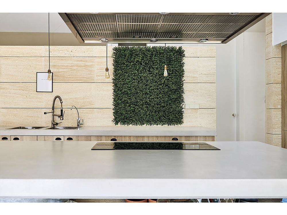 Pannello vegetale "Buxus verticale" - Set di 4 - 1,00 x 1,00 m - Verde