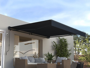 4 x 3 m Tenda retrattile motorizzata in alluminio "Ombra 4" - Grigio antracite 2