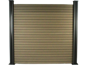 Kit recinzione di 8m in composito - Kit di fissaggio offerto - Marrone