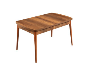 Tavolo da pranzo allungabile in legno "Barok" - 78 x 132 x 80 cm - Noce