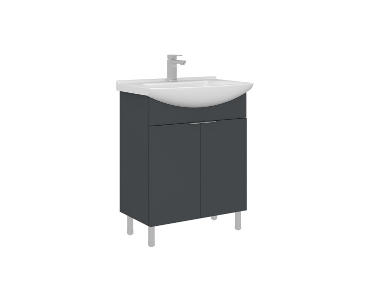 Mobile lavabo "Purus 65" - 65 x 50 x 83 cm - Antracite opaco