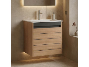 Mobile lavabo "Ricato 60" - 61 x 47 x 62 cm - Noce 2
