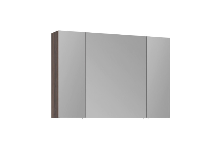 Mobile da bagno con specchio "Side 100" - 100 x 16 x 66 cm - Noce scuro
