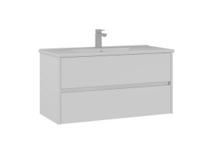 Mobile lavabo "Side 100 v3" - 100 x 45 x 52 cm - Bianco opaco