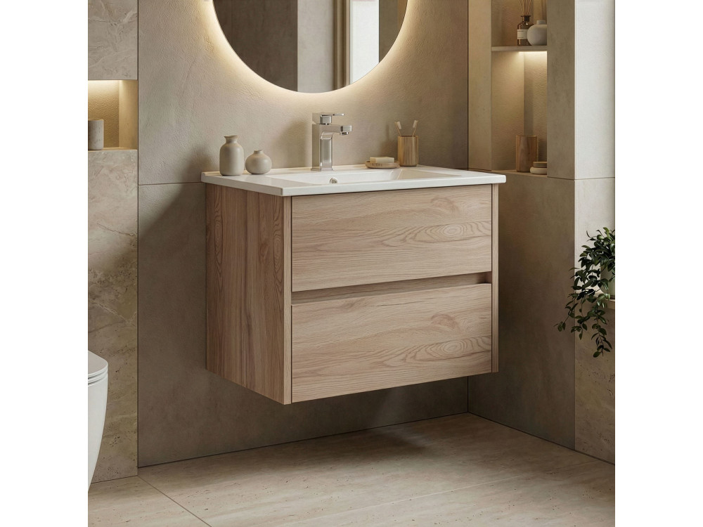 Mobile lavabo "Side 65 v2" - 65 x 45 x 52 cm - Rovere