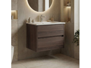 Mobile lavabo "Side 65 v2" - 65 x 45 x 52 cm - Noce scuro 2