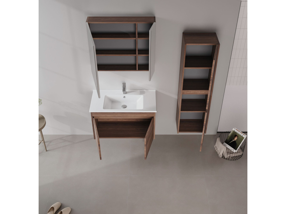 Mobile lavabo "Side 85 v2" - 85 x 45 x 52 cm - Noce scuro