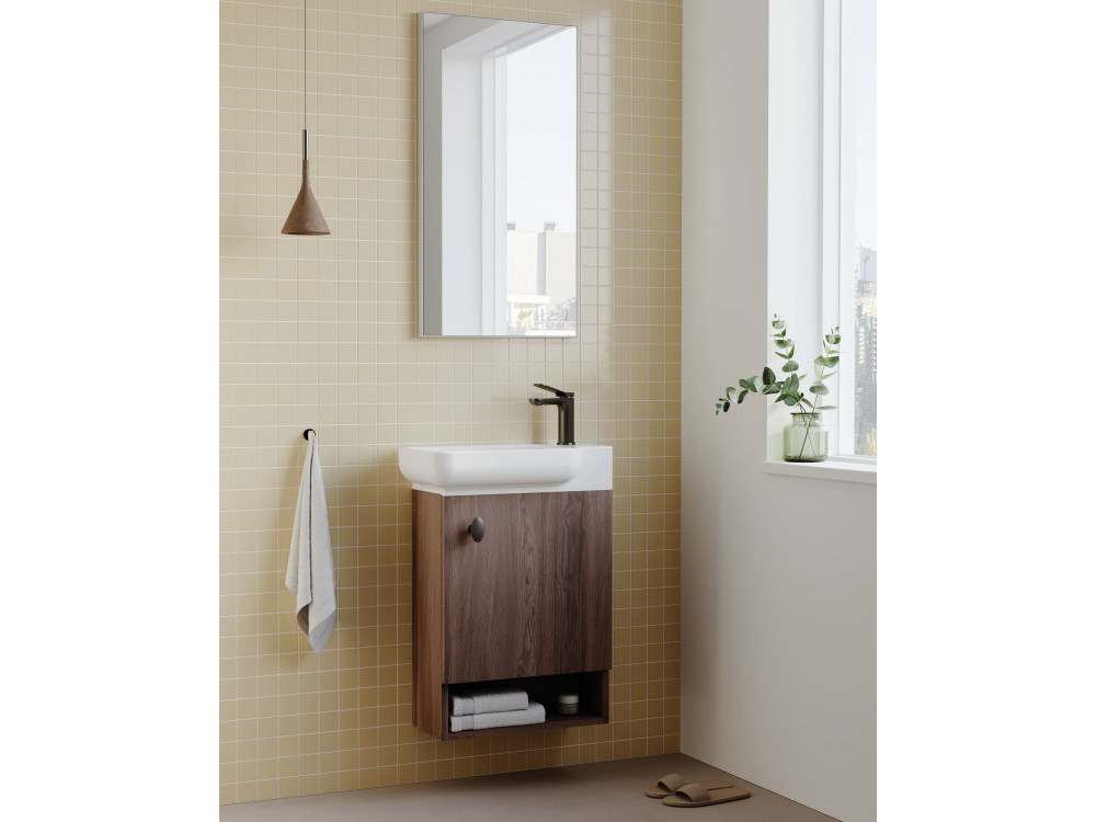 Specchio decorativo in legno "Begonya 45" - cm - Cromo