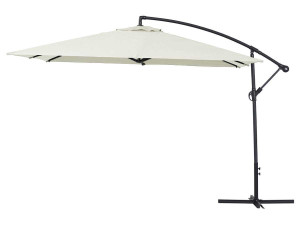 Ombrellone da giardino decentrato in alluminio ILIOS 3 - Quadrato - 3 x 3 m - Ecru