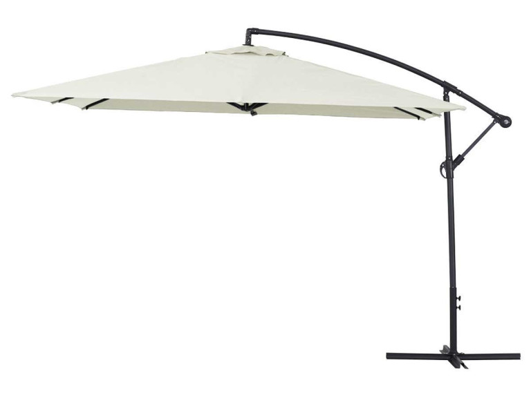 Ombrellone da giardino decentrato in alluminio ILIOS 3 - Quadrato - 3 x 3 m - Ecru