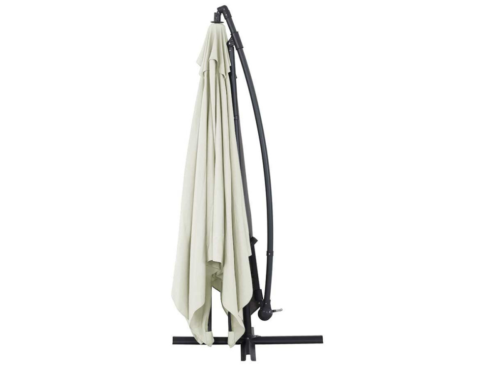 Ombrellone da giardino decentrato in alluminio ILIOS 3 - Quadrato - 3 x 3 m - Ecru
