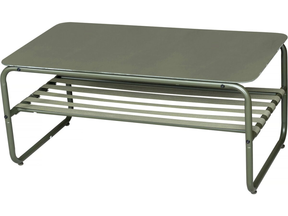 Set di mobili da giardino in metallo "Sora" con cuscini - 4 posti - Verde