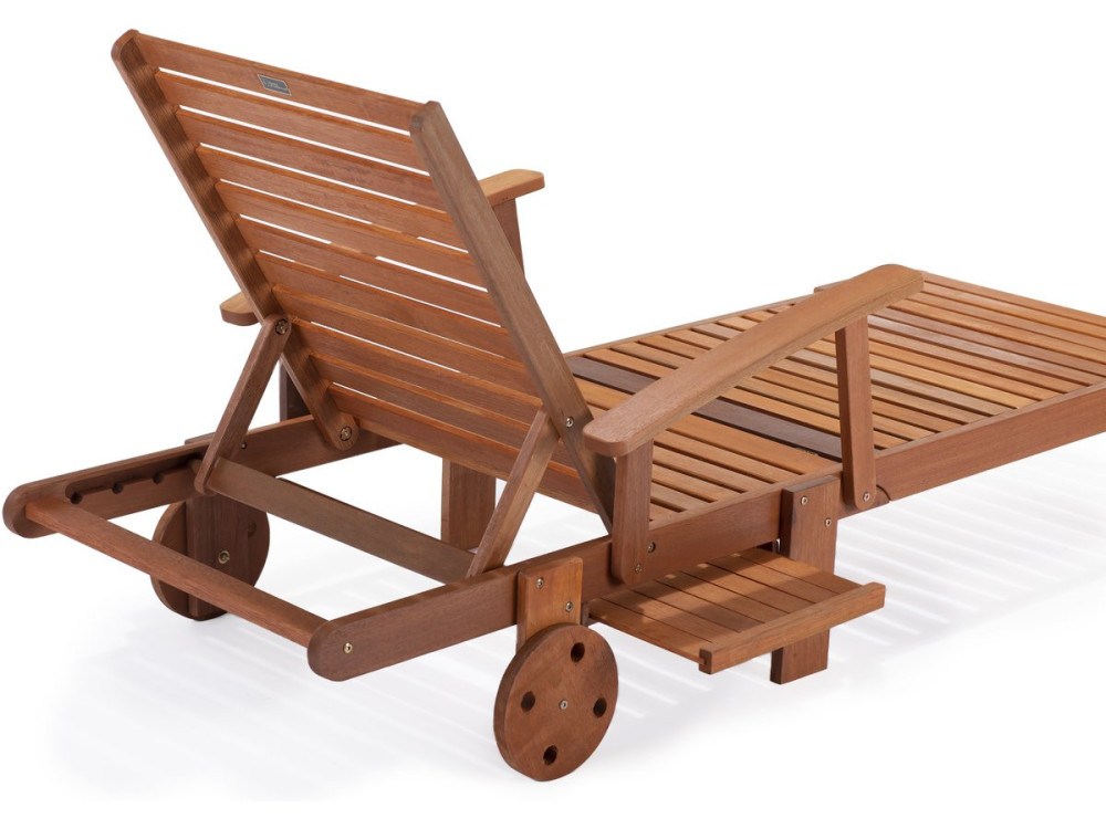 Lettino pieghevole in legno esotico "TOKYO"  - Acero - Marrone chiaro